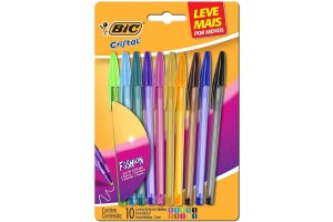 CANETA ESFEROGRAFICA BIC FASHION BT 10 UNI