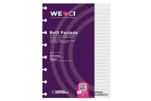 REFIL PAUTADO - A5 90G (CADERNO INTELIGENTE )