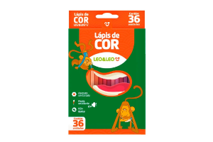 LAPIS DE COR 36 CORES LEO&LEO